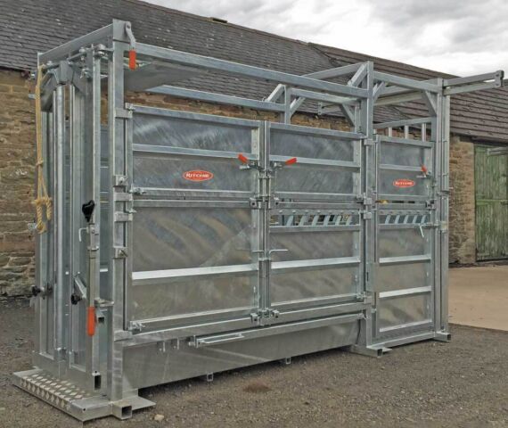 Extended Lenth Continental Cattle Handling Crate with Automatic Yoke